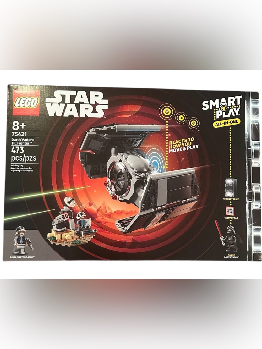LEGO 75421 Star Wars Darth Vader's TIE Fighter Snart Play Interactive Set 473 pc